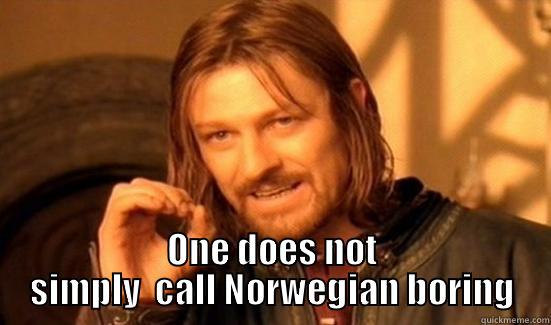  ONE DOES NOT SIMPLY  CALL NORWEGIAN BORING Boromir