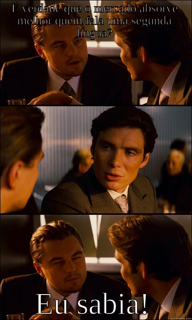 É VERDADE QUE O MERCADO ABSORVE MELHOR QUEM FALA UMA SEGUNDA LÍNGUA? EU SABIA! Inception