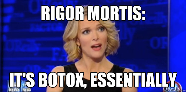 Rigor mortis: It's Botox, essentially  Megyn Kelly