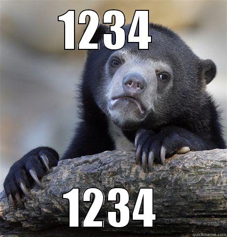 1234  1234 Confession Bear