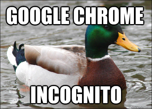 Google Chrome Incognito  Actual Advice Mallard