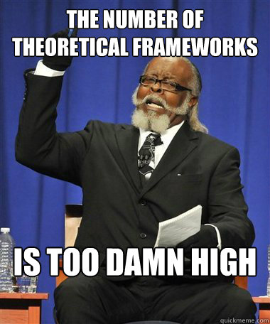 The number of theoretical frameworks Is too damn high  Rent Is Too Damn High Guy