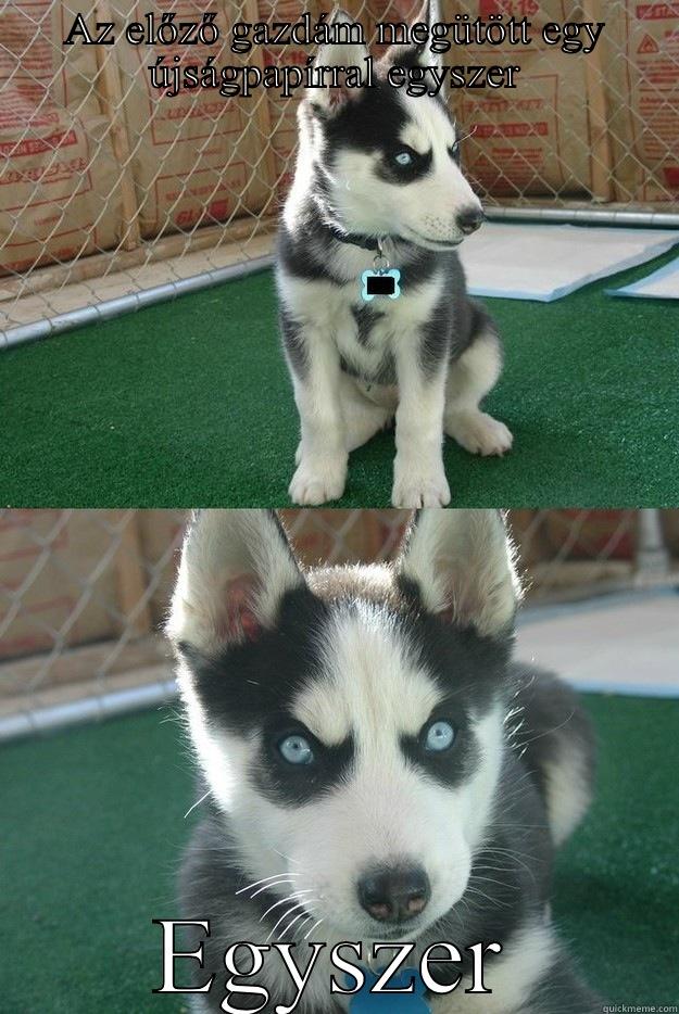 AZ ELŐZŐ GAZDÁM MEGÜTÖTT EGY ÚJSÁGPAPÍRRAL EGYSZER EGYSZER Insanity puppy