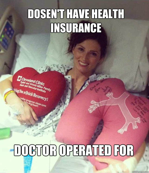 Dosen't have health insurance doctor operated for free  Ridiculously Photogenic Surgery Girl