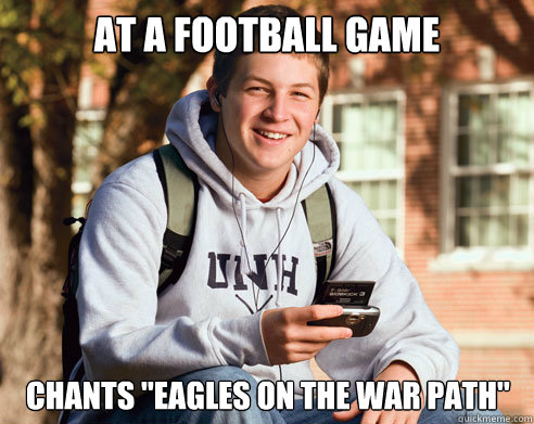 at a football game chants 