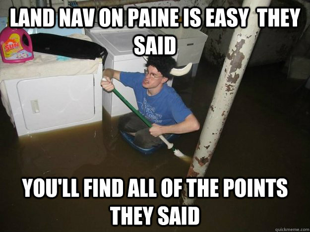 LANd nav on paine is easy  they said you'll find all of the points they said  Laundry Room Viking