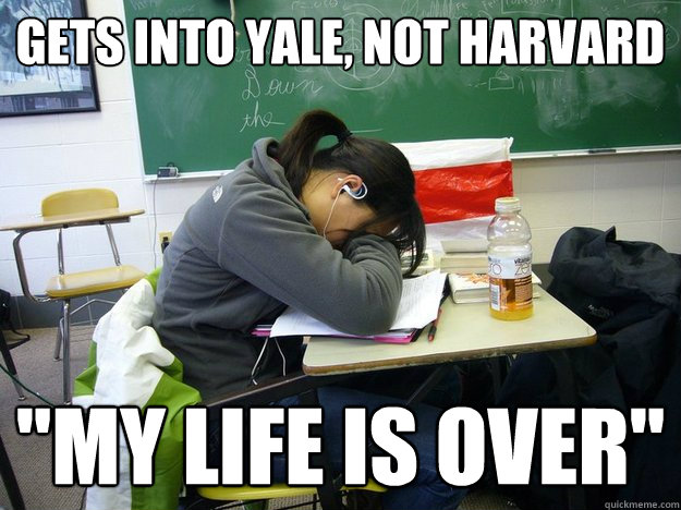 gets into yale, not harvard 