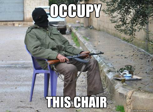this chair OCCUPY  Lazy Rebel