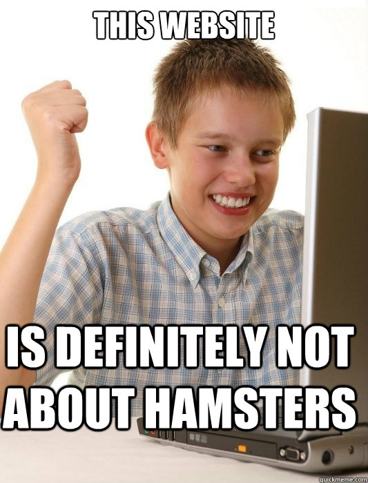 This website Is definitely not about hamsters  First Day on the Internet Kid