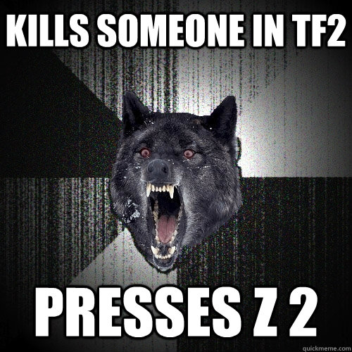 Kills someone in TF2 presses Z 2  Insanity Wolf
