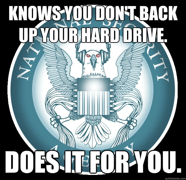knows you don't back up your hard drive. does it for you. - knows you don't back up your hard drive. does it for you.  Misc