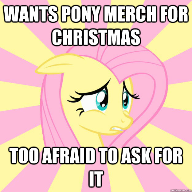 Wants Pony Merch for christmas too afraid to ask for it  Socially awkward brony