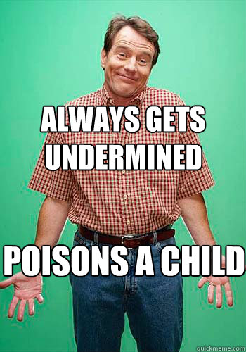 Always gets undermined poisons a child  