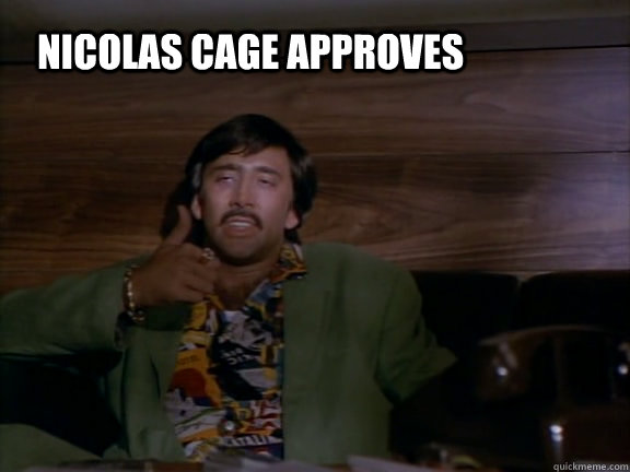nicolas CAGE APPROVes - nicolas CAGE APPROVes  cage approved