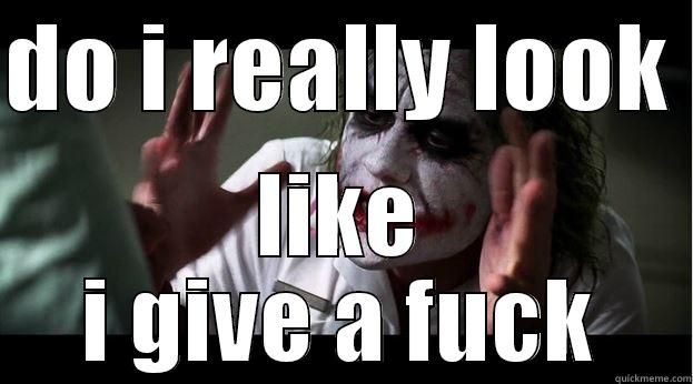 DO I REALLY LOOK  LIKE I GIVE A FUCK Joker Mind Loss