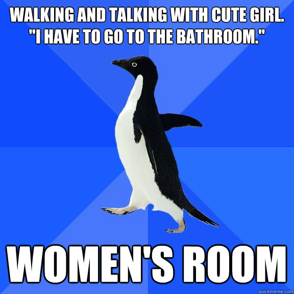 walking and talking with cute girl.  