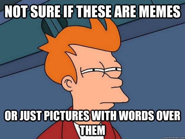 Not sure if these are memes Or just pictures with words over them - Not sure if these are memes Or just pictures with words over them  Futurama Fry