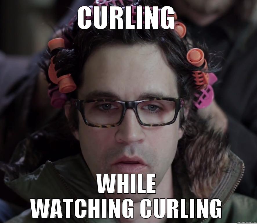CURLING WHILE WATCHING CURLING Misc