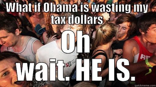 WHAT IF OBAMA IS WASTING MY TAX DOLLARS OH WAIT. HE IS. Sudden Clarity Clarence