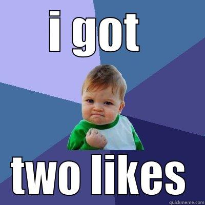 I GOT  TWO LIKES Success Kid