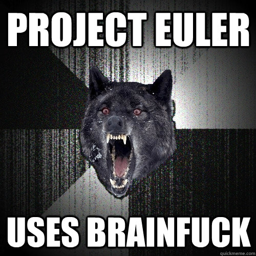 project euler uses brainfuck  Insanity Wolf