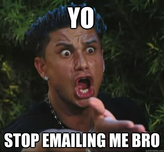 YO STOP EMAILING ME BRO  Pauly D