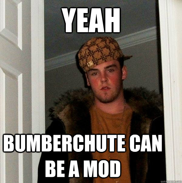 Yeah Bumberchute can be a mod  Scumbag Steve