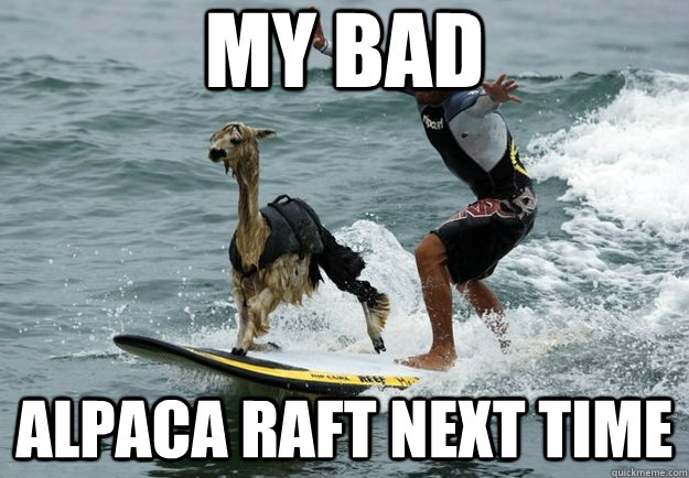 my bad alpaca raft next time - my bad alpaca raft next time  Misc