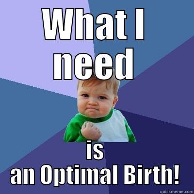 WHAT I NEED IS AN OPTIMAL BIRTH! Success Kid