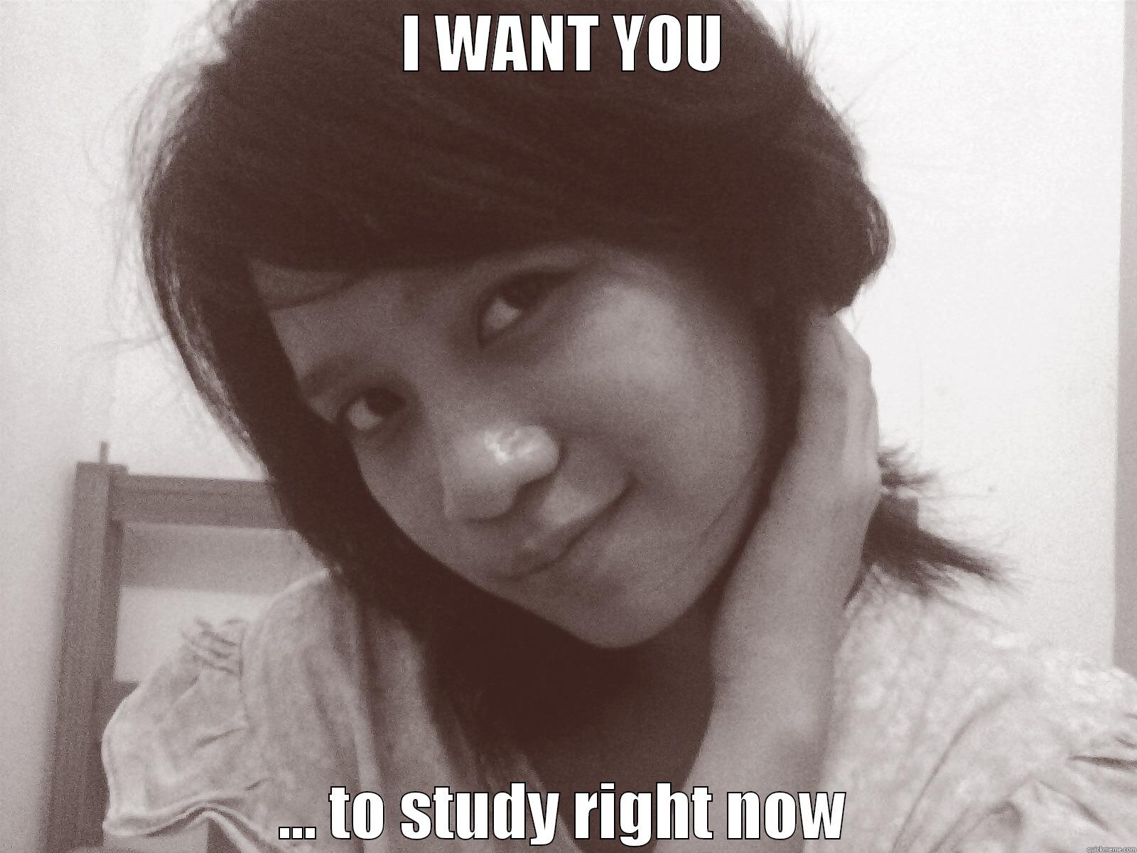 want u - I WANT YOU ... TO STUDY RIGHT NOW Misc