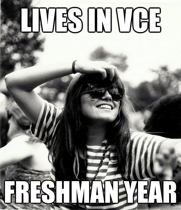 lives in VCE freshman year  Georgetown Hipster