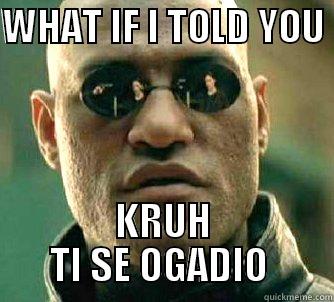 WHAT IF I TOLD YOU  KRUH TI SE OGADIO  Matrix Morpheus