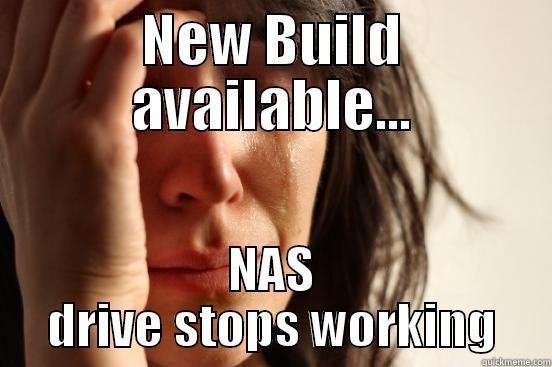 NEW BUILD AVAILABLE... NAS DRIVE STOPS WORKING First World Problems