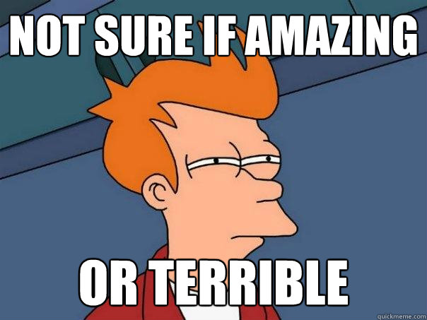 Not sure if amazing or terrible  Futurama Fry