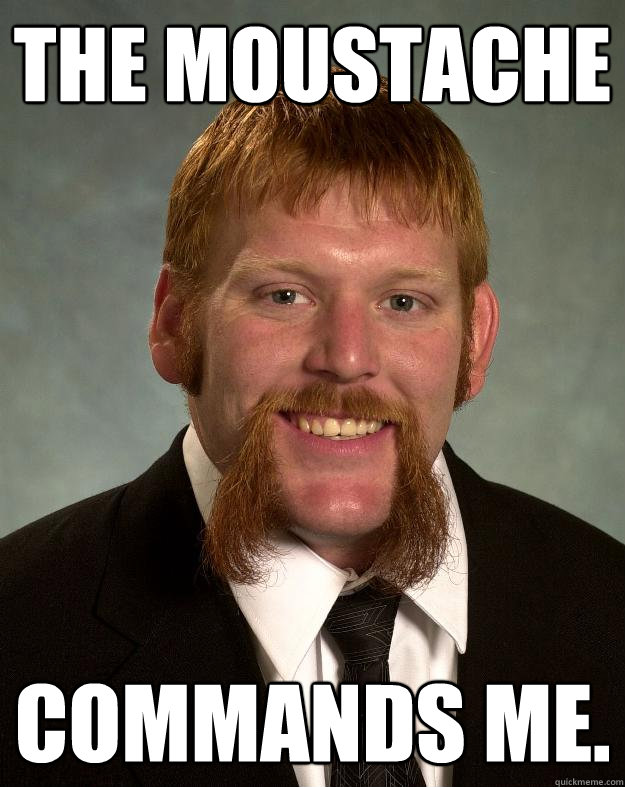 The moustache Commands me. - The moustache Commands me.  EPIC MUSTACHE