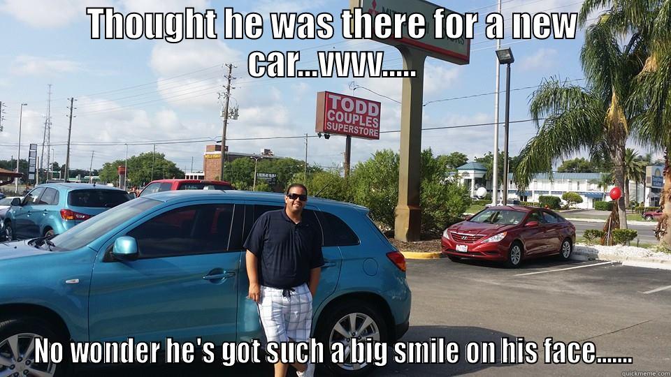 THOUGHT HE WAS THERE FOR A NEW CAR...VVVV..... NO WONDER HE'S GOT SUCH A BIG SMILE ON HIS FACE....... Misc