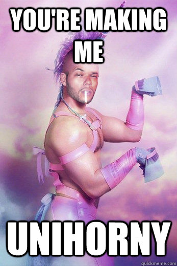 You're making me Unihorny  Gay Unicorn Alex