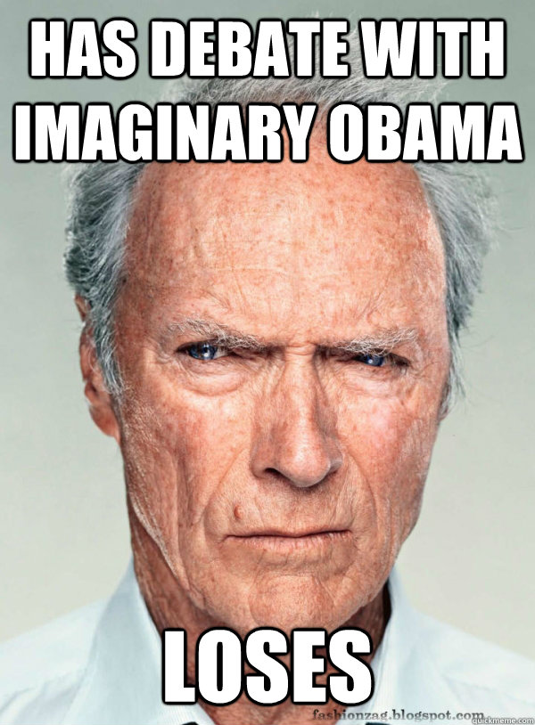 Has debate with imaginary Obama Loses - Has debate with imaginary Obama Loses  Misc