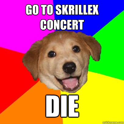 go to skrillex concert die  Advice Dog