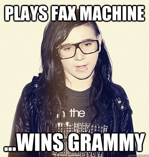 plays fax machinewins grammy skrill quickmeme