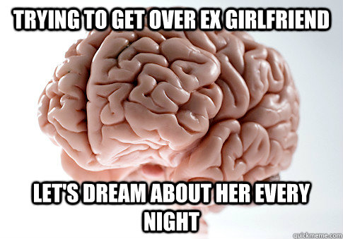 Trying to get over ex girlfriend Let's dream about her every night - Trying to get over ex girlfriend Let's dream about her every night  Scumbag Brain