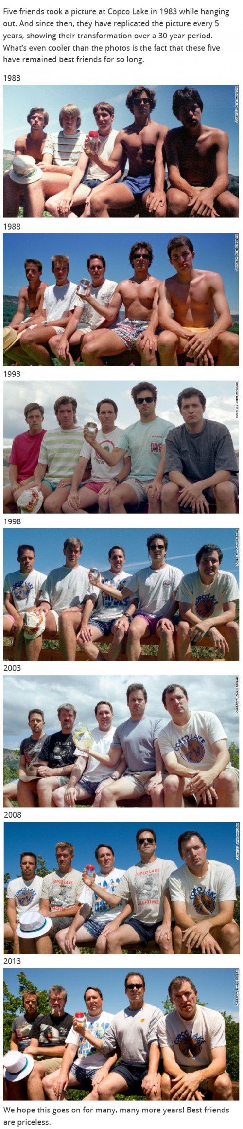 5 Best Friends Take The Same Photo Over 30 Years. This Is Awesome. -   Misc