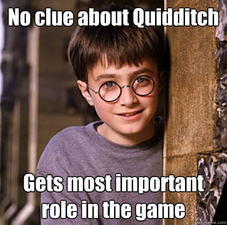 No clue about Quidditch Gets most important role in the game - No clue about Quidditch Gets most important role in the game  Nepotist Harry Potter