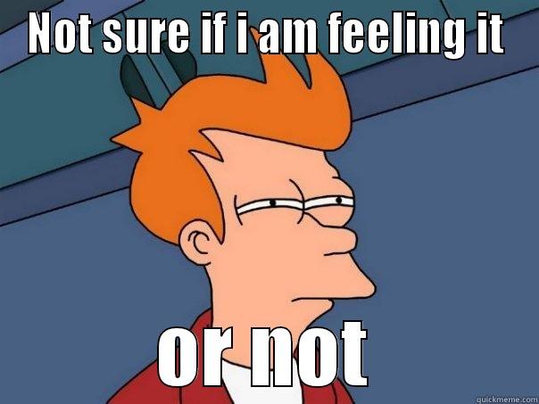 NOT SURE IF I AM FEELING IT OR NOT Futurama Fry