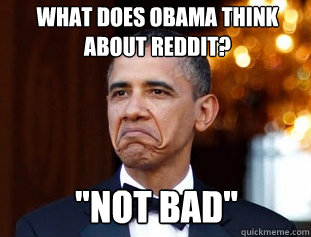 WHAT DOES OBAMA THINK ABOUT REDDIT? 