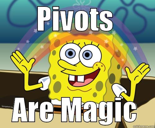 PIVOTS ARE MAGIC Spongebob rainbow