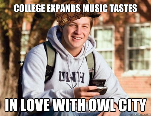 College expands music tastes In love with owl city  College Freshman