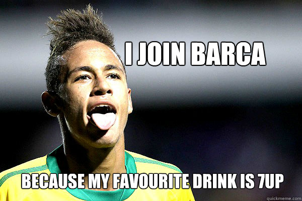 i join barca    because my favourite drink is 7up   