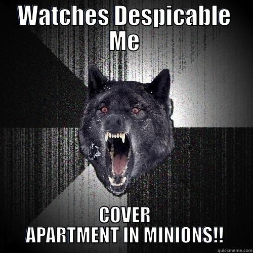 WATCHES DESPICABLE ME COVER APARTMENT IN MINIONS!! Insanity Wolf