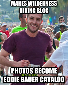 Makes wilderness hiking blog photos become eddie bauer catalog  Ridiculously photogenic guy